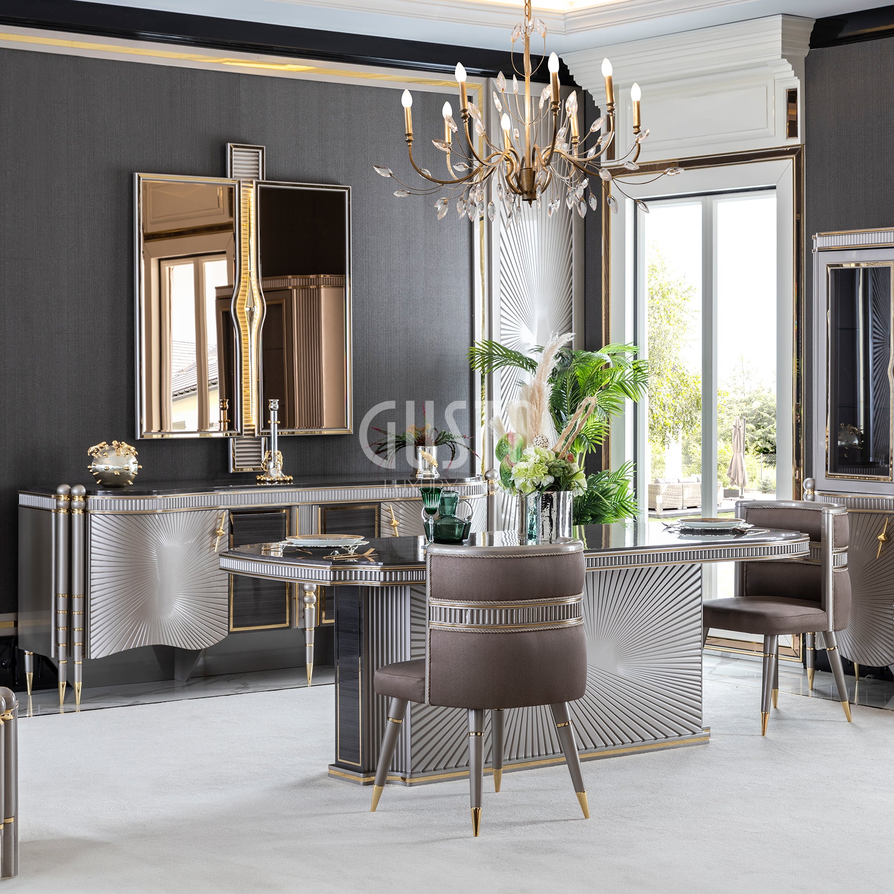 Regalia Luxe Dining Set – Opulent Detailing & Timeless Elegance