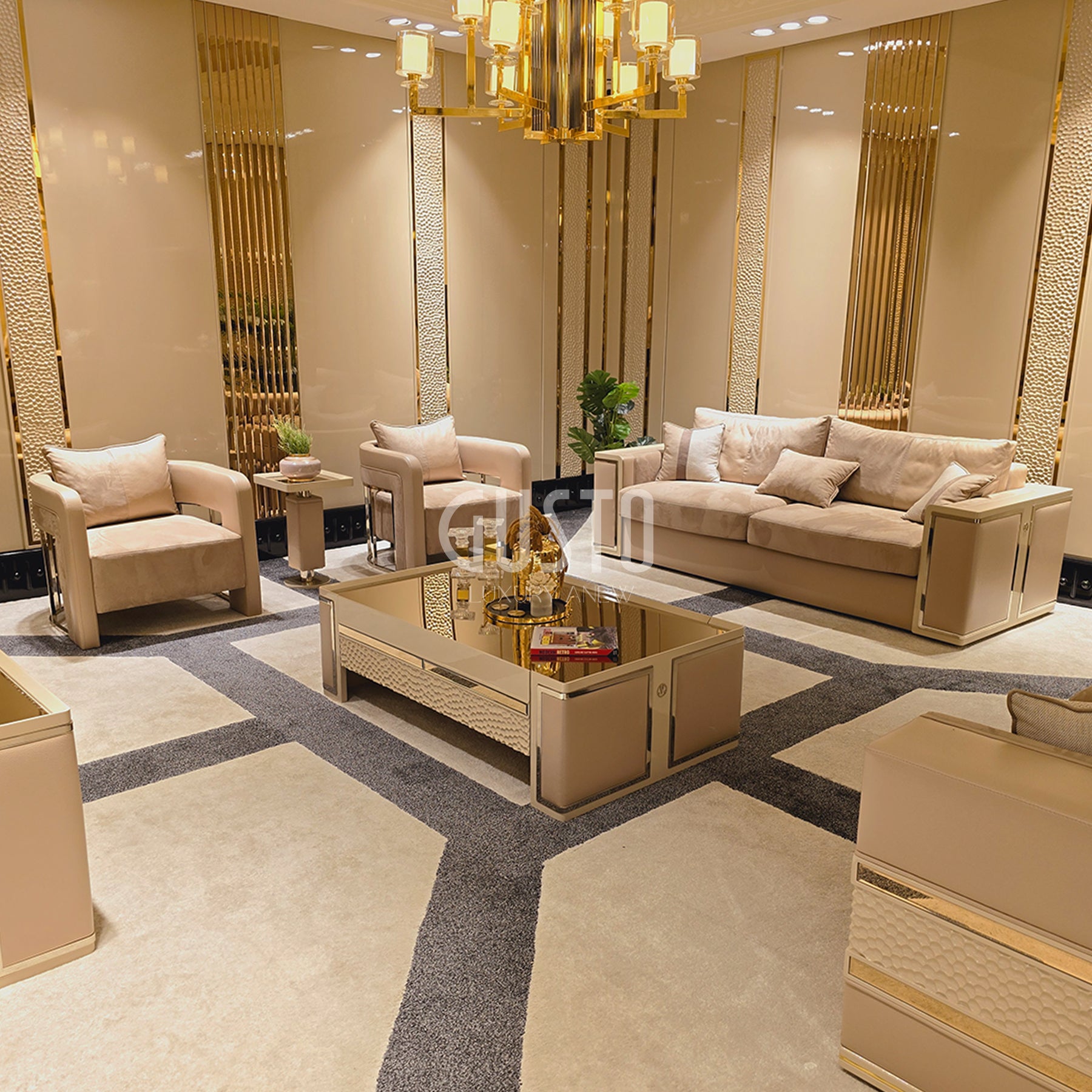Capri Luxe Sofa Set – Contemporary Elegance in Soft Neutrals