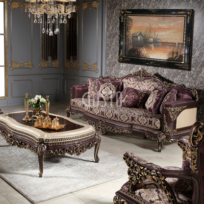 Versailles Royale Sofa Set – Classic Luxury with Ornate Detailing