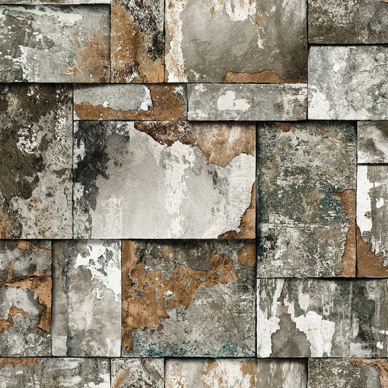 Gusto Wallpaper 23106 Series | Geometric Stone Design Wallpaper
