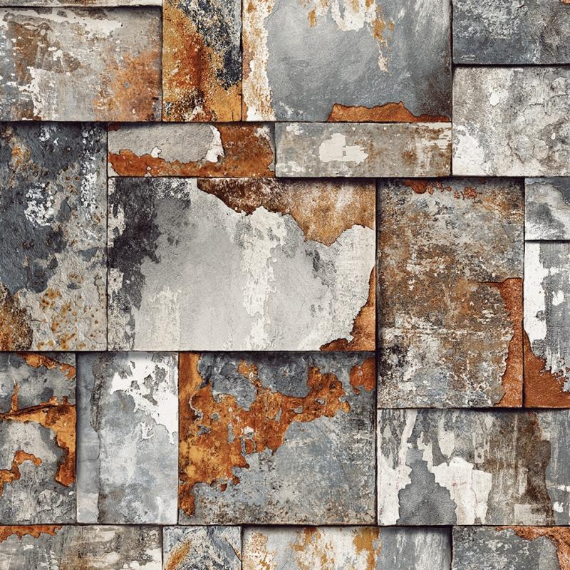 Gusto Wallpaper 23106 Series | Geometric Stone Design Wallpaper
