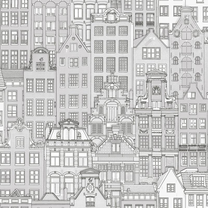 Gusto Wallpaper 23115 Series | Amsterdam Houses Modern Design Wallpaper