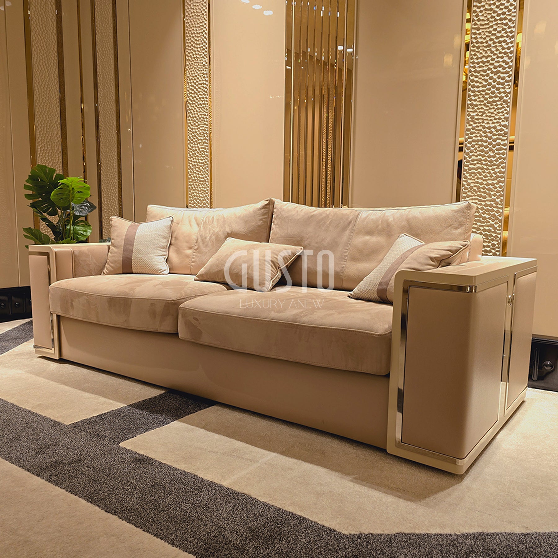 Capri Luxe Sofa Set – Contemporary Elegance in Soft Neutrals