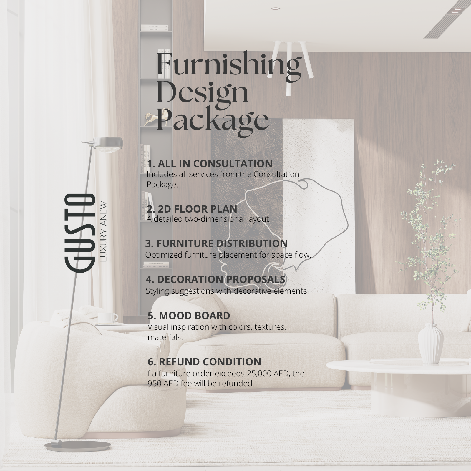 Furnishing Design Package (Per Area)