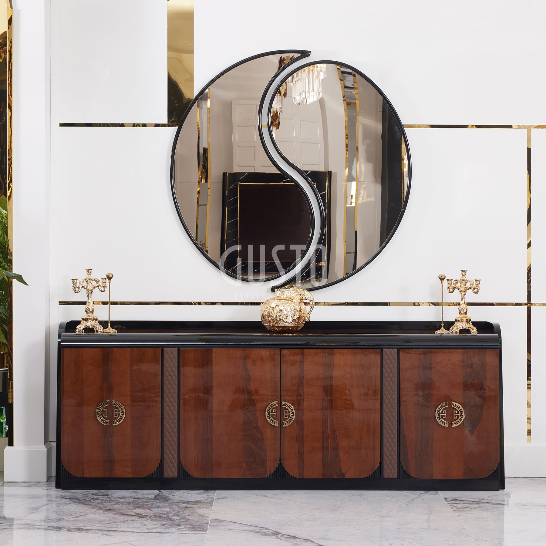 Milano Luxe Dining Set – Contemporary Elegance with Rich Finishes
