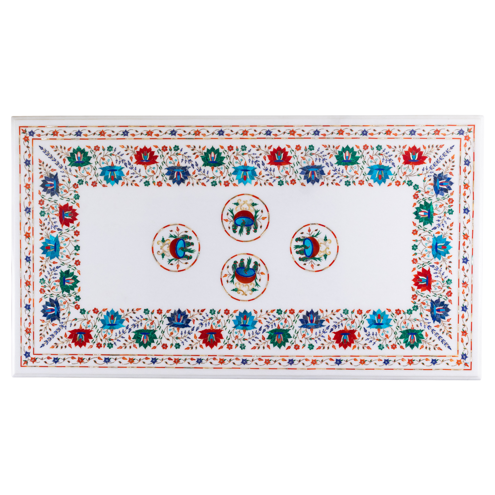 Pietra Dura Table – Jaipur Lotus Harmony