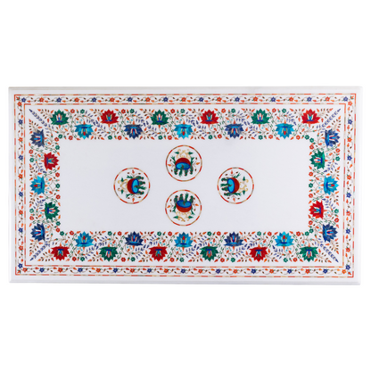 Pietra Dura Table – Jaipur Lotus Harmony
