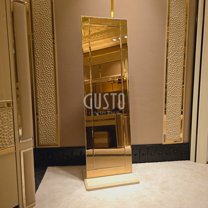 Capri Luxe Bedroom Set – Modern Serenity with Golden Elegance