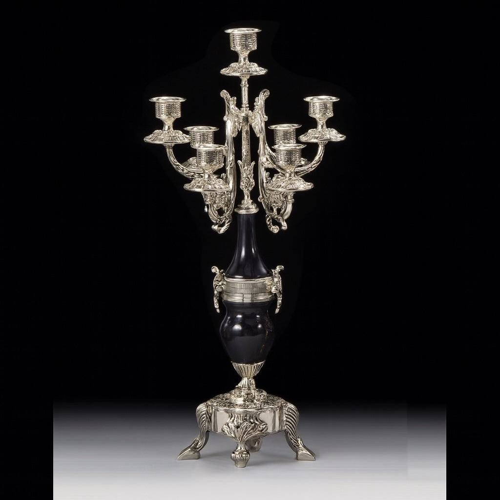 Virtus Silver-Plated Candelabra – 6 Arm