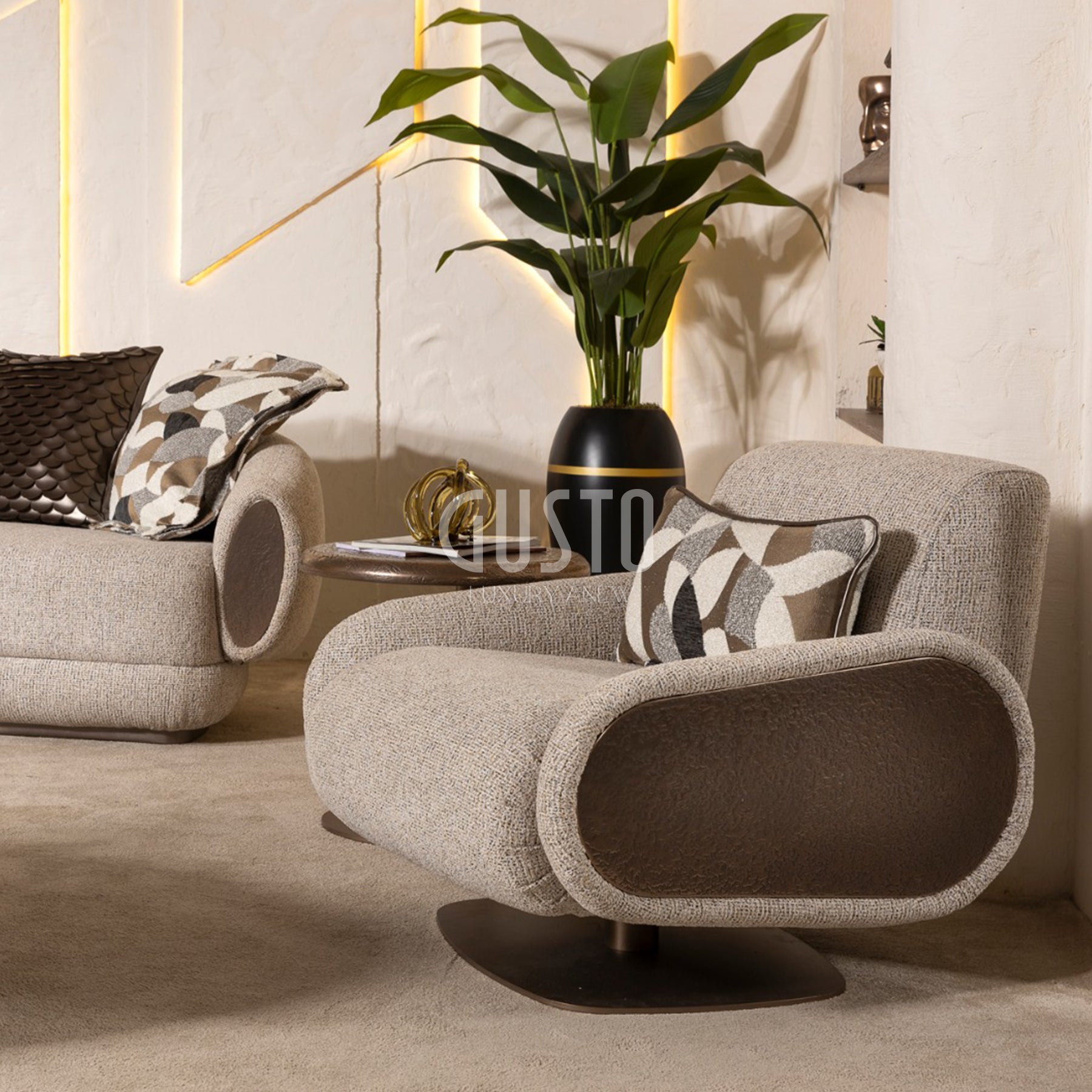 Arcadia Curve Modern Luxury Sofa Set