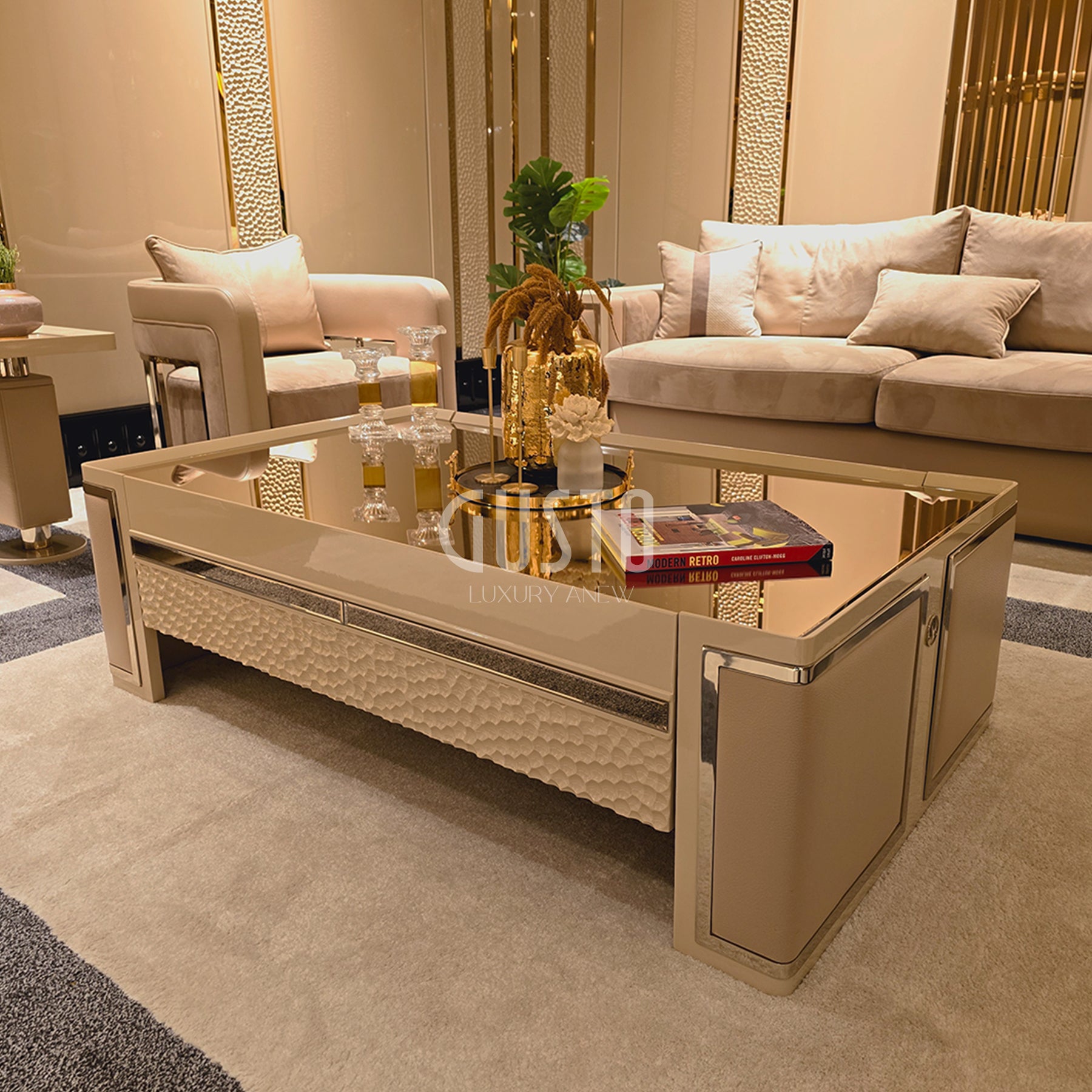 Capri Luxe Sofa Set – Contemporary Elegance in Soft Neutrals
