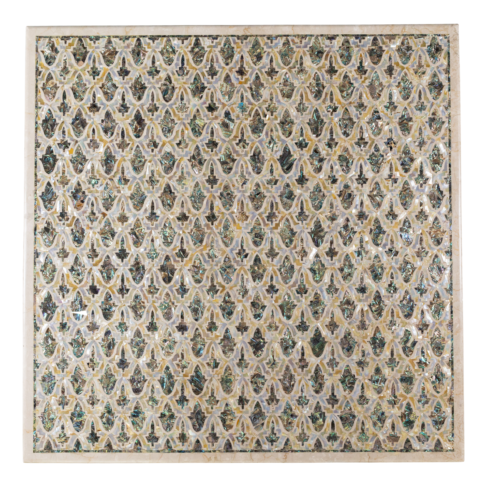 Pietra Dura Square – Shell Mosaic Arabesque