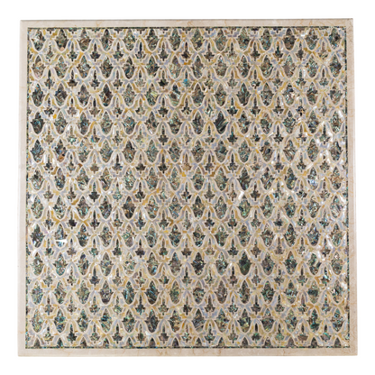 Pietra Dura Square – Shell Mosaic Arabesque