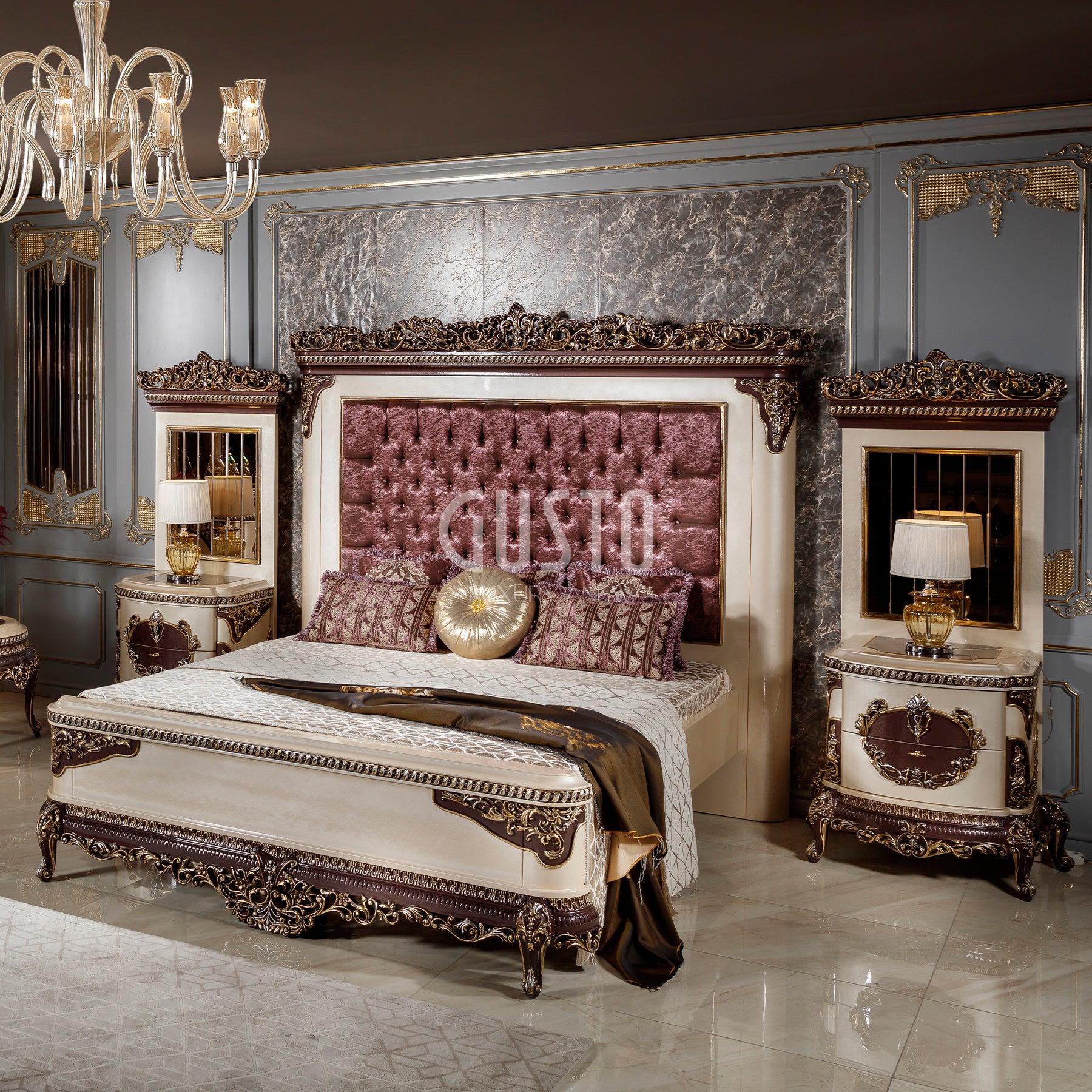 Versailles Royale Bedroom Set – Complete Luxury Ensemble