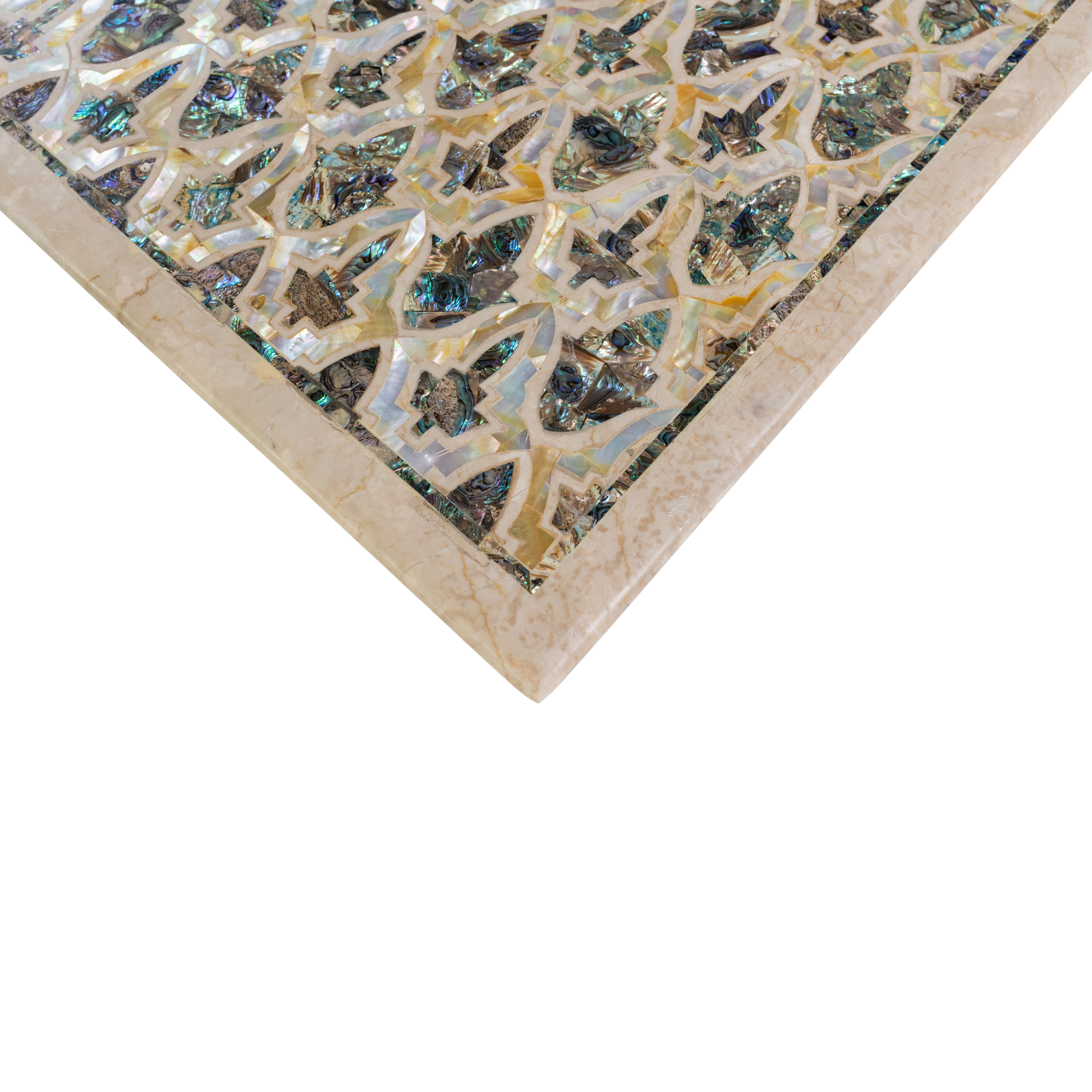 Pietra Dura Square – Shell Mosaic Arabesque