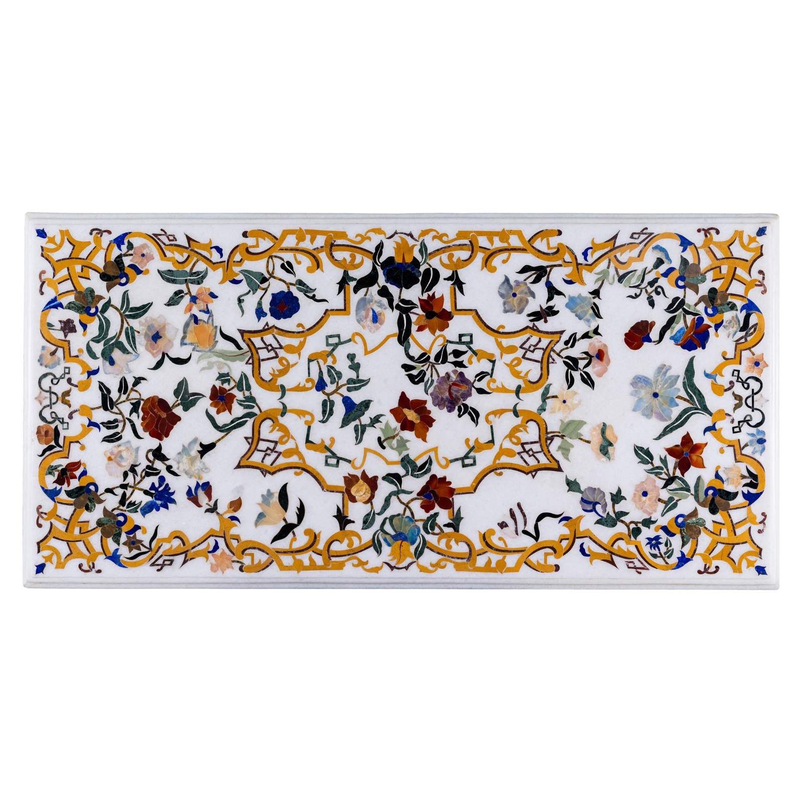 Pietra Dura Table – Royal Garden Scroll