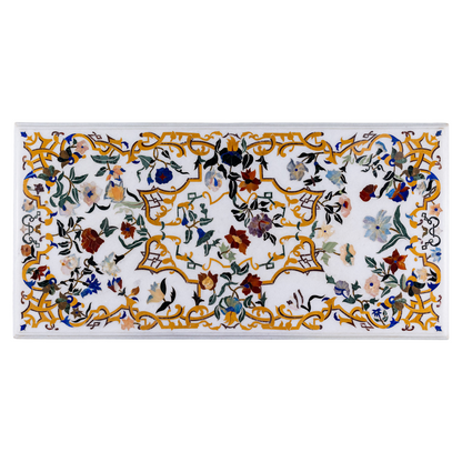 Pietra Dura Table – Royal Garden Scroll