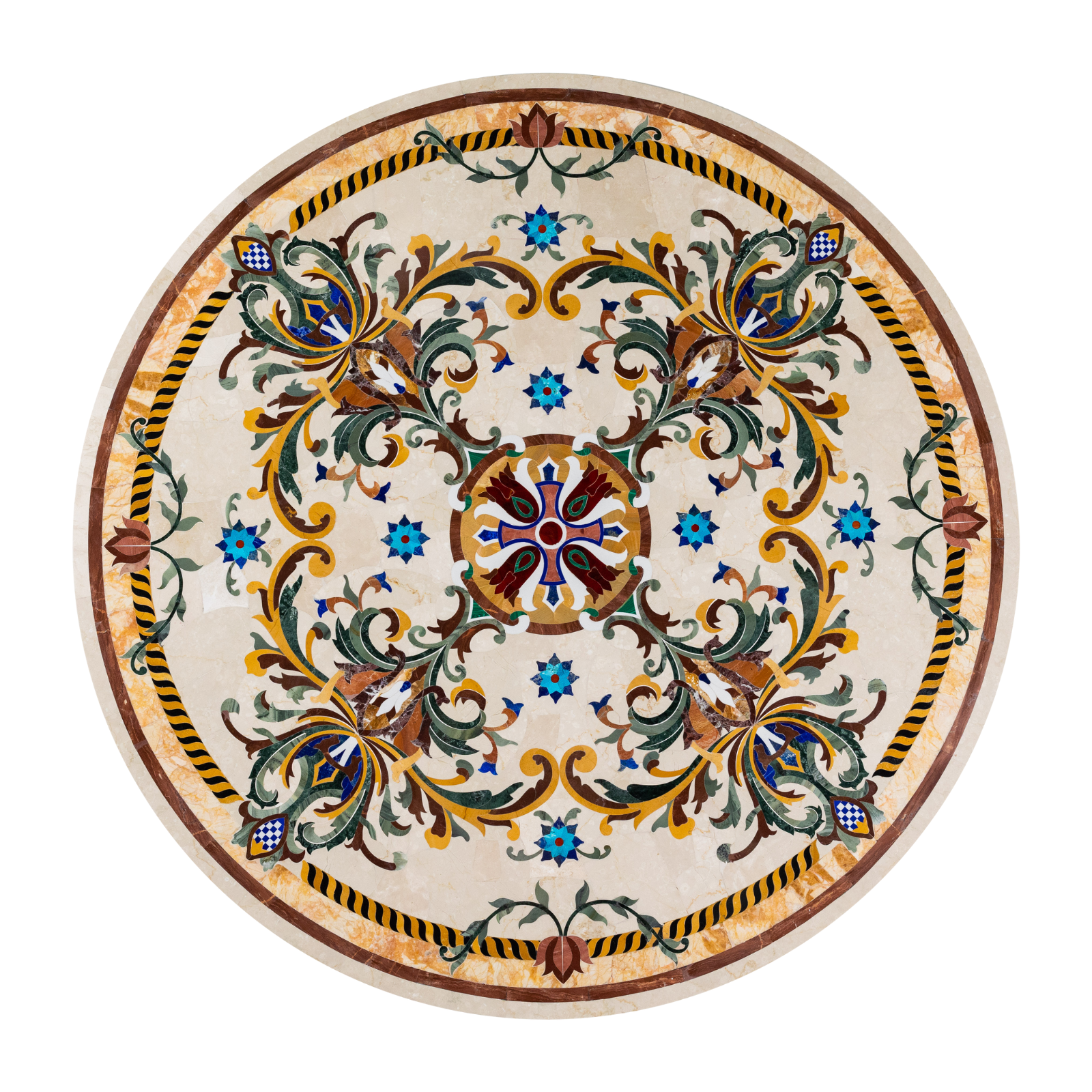 Pietra Dura Round – Baroque Fiorentino