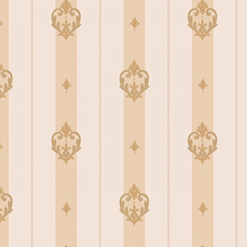 Gusto Wallpaper 7804 Serie | Striped wallpaper with neoclassical discreet ornament