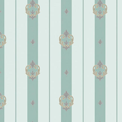Gusto Wallpaper 7804 Serie | Striped wallpaper with neoclassical discreet ornament