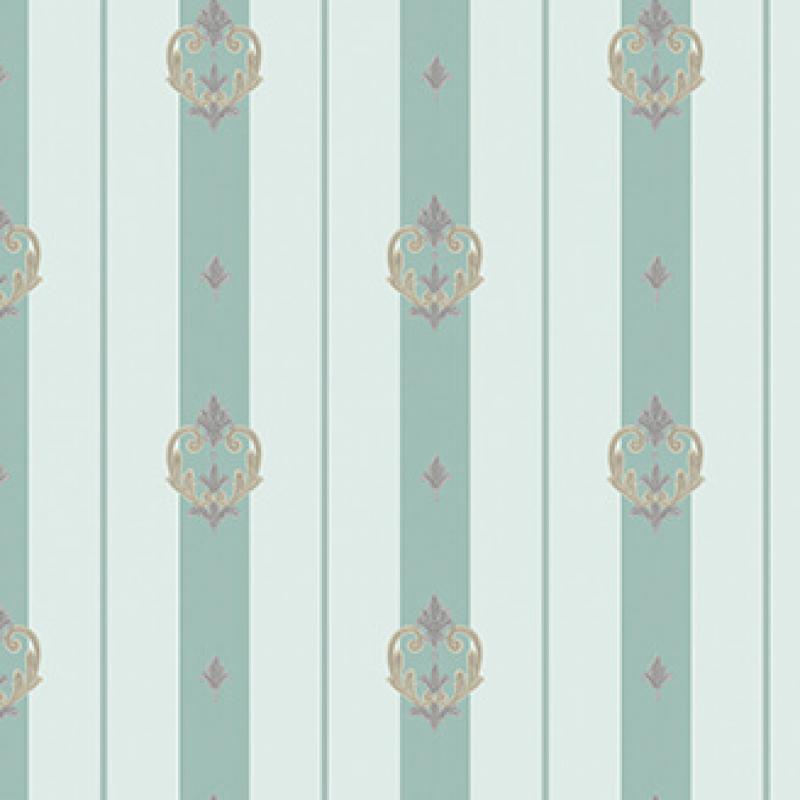 Gusto Wallpaper 7804 Serie | Striped wallpaper with neoclassical discreet ornament