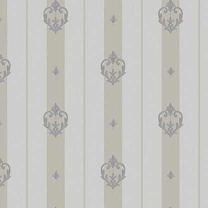 Gusto Wallpaper 7804 Serie | Striped wallpaper with neoclassical discreet ornament