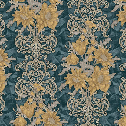 Gusto Wallpaper 7805 Serie | Floral detailed Rococo damask pattern wallpaper