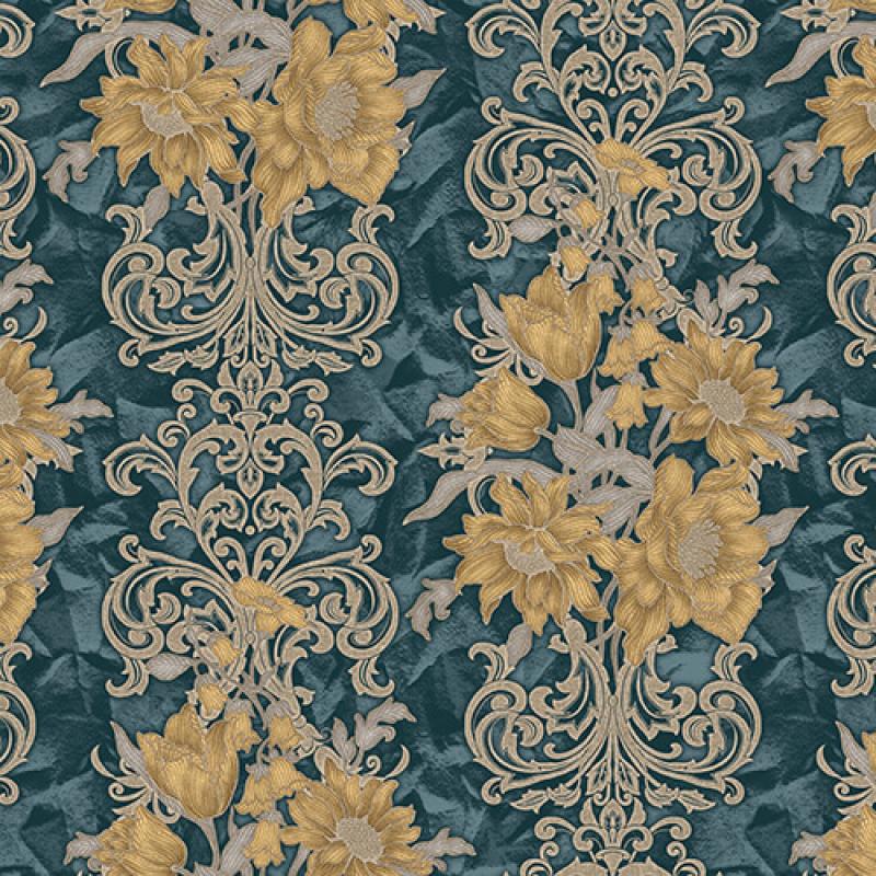 Gusto Wallpaper 7805 Serie | Floral detailed Rococo damask pattern wallpaper