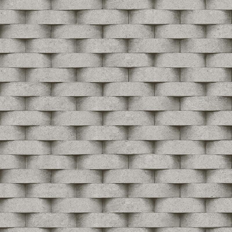 Gusto Wallpaper 7814 Serie | 3D Rounded brick wall pattern wallpaper