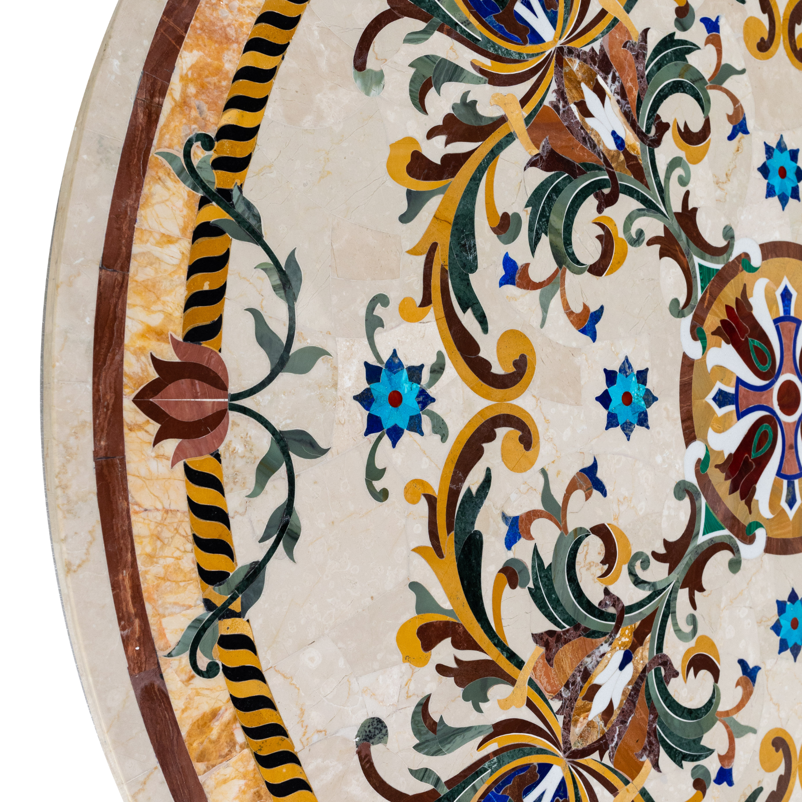 Pietra Dura Round – Baroque Fiorentino