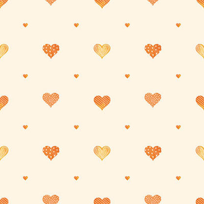 Gusto Wallpaper 8905 Serie | Heart Shaped Patterned Wallpaper with Warm Colors