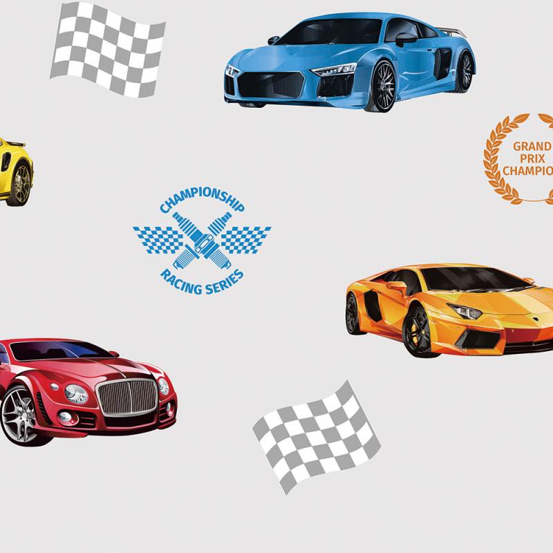 Gusto Wallpaper 8909 Serie | Racing Themed Wallpaper for Car and Speed Loving Kids