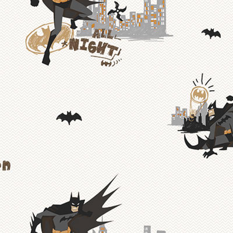 Gusto Wallpaper 8918 Serie | Batman Figures and Light Colored Wallpaper
