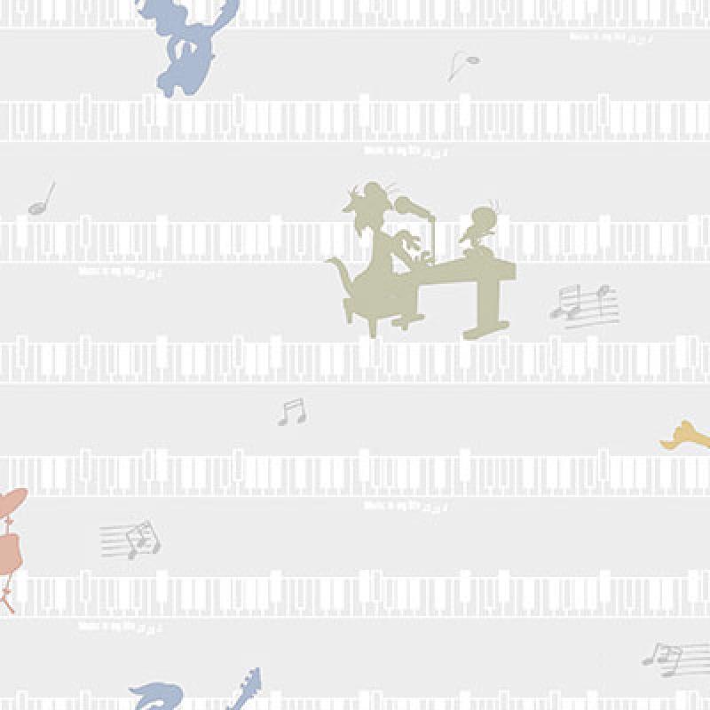 Gusto Wallpaper 8937 Serie | Looney Tunes Characters Playing Music Wallpaper