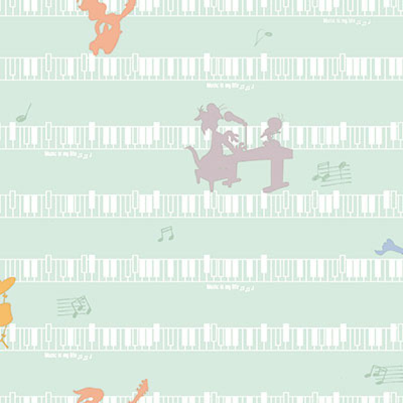 Gusto Wallpaper 8937 Serie | Looney Tunes Characters Playing Music Wallpaper