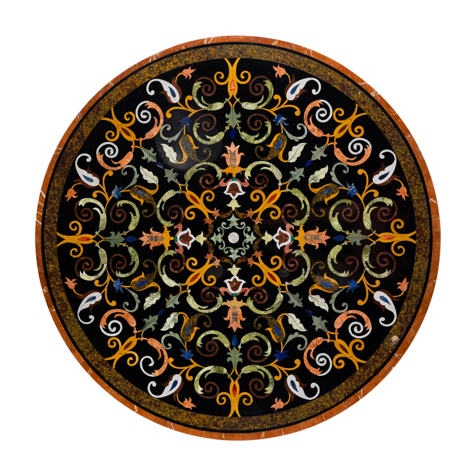 Pietra Dura Round – Nero Imperiale