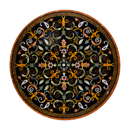 Pietra Dura Round – Nero Imperiale