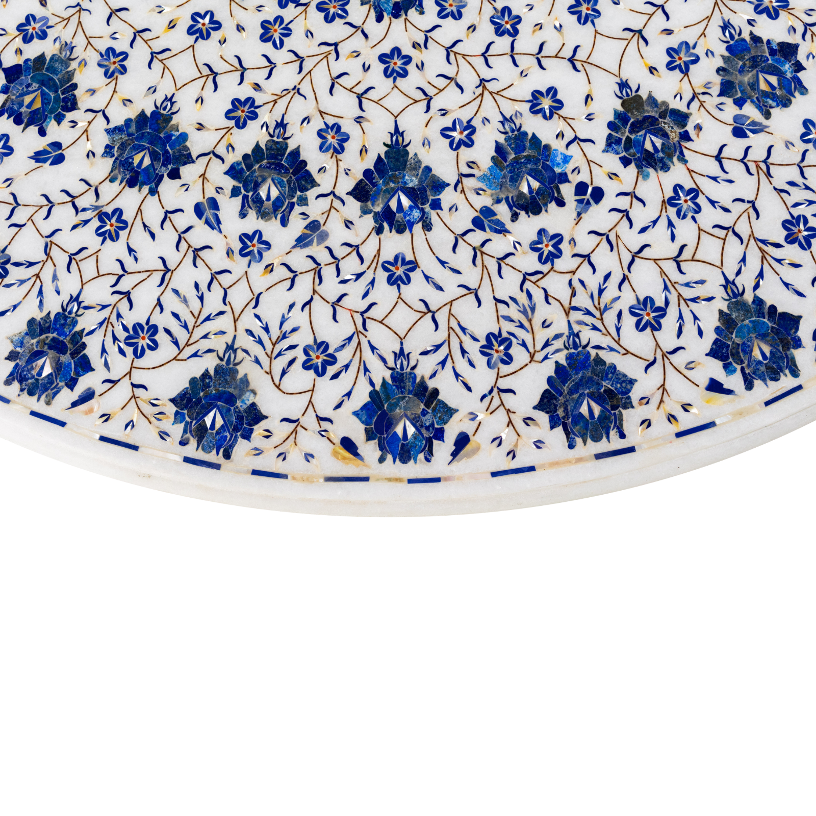 Pietra Dura Round – Azure Rosette