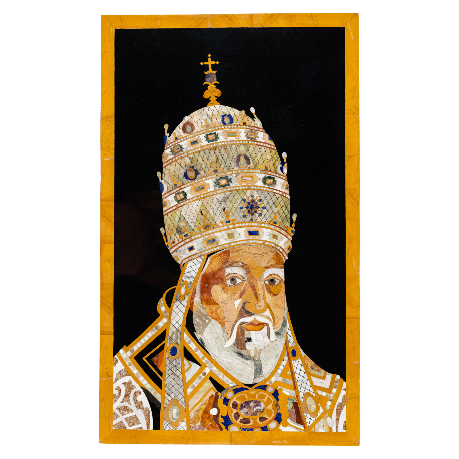 Pietra Dura Portrait Panel – Papal Majesty