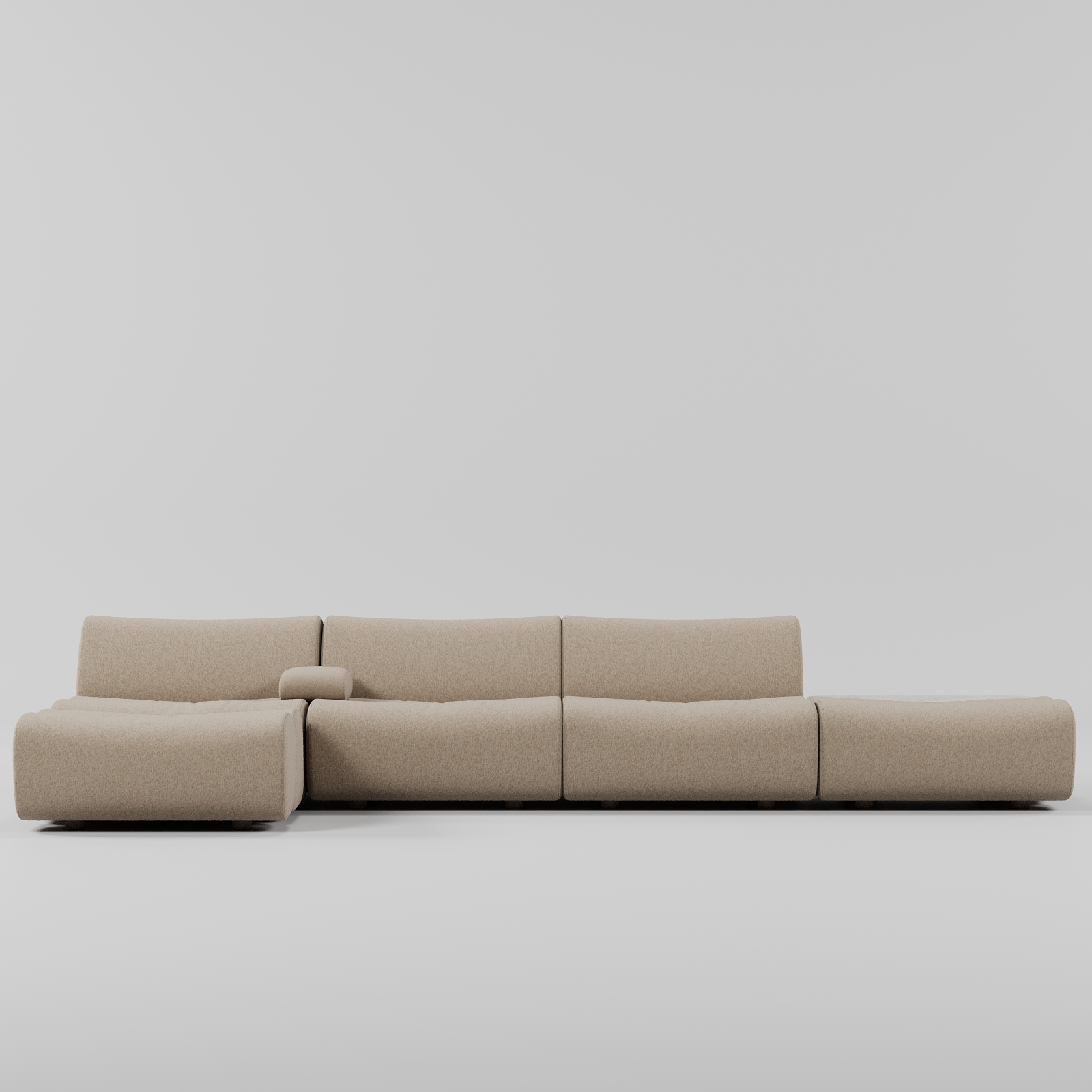 Nero L Shape Sofa Beige By Gusto