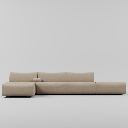 Nero L Shape Sofa Beige By Gusto