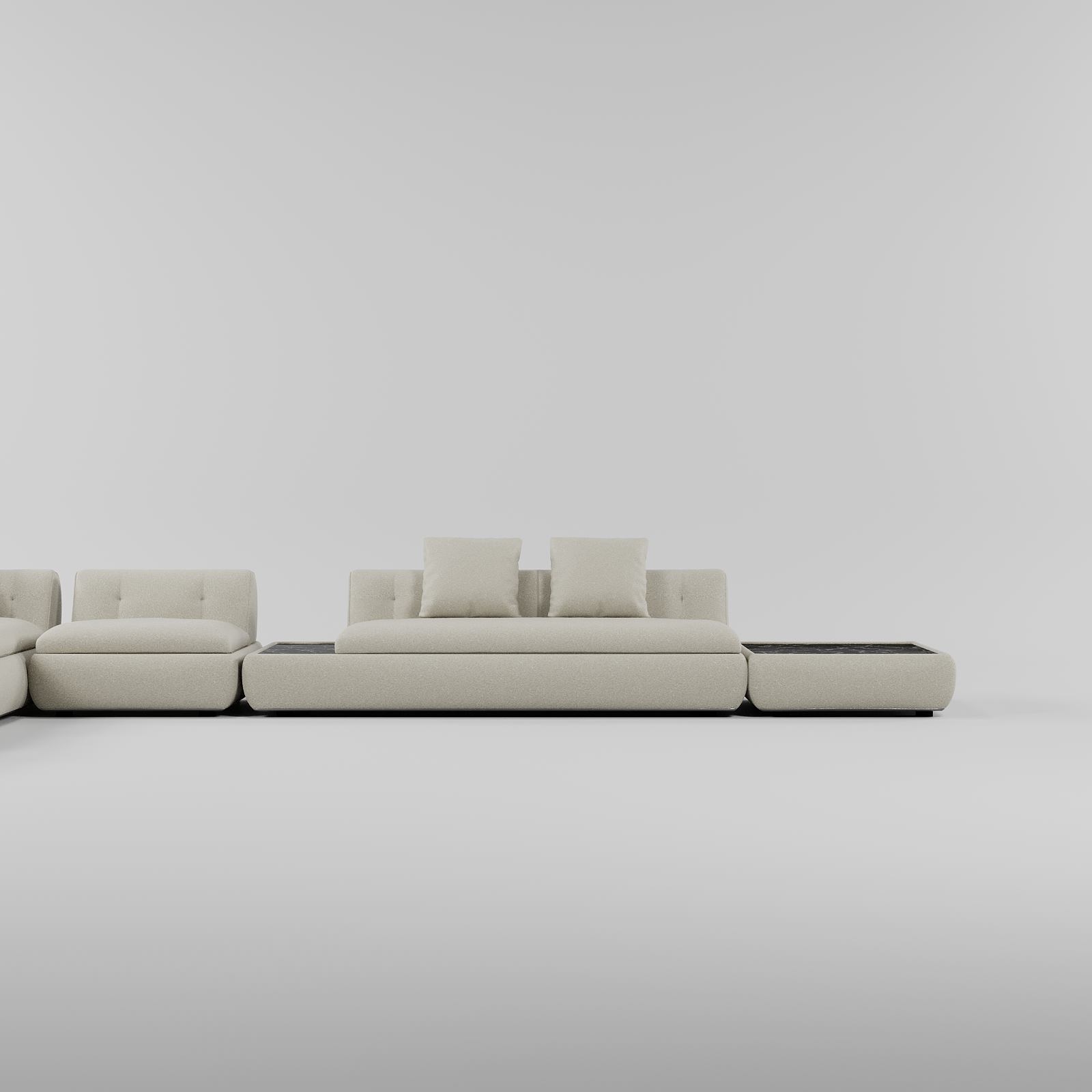 Vero L Shape Sofa White By Gusto