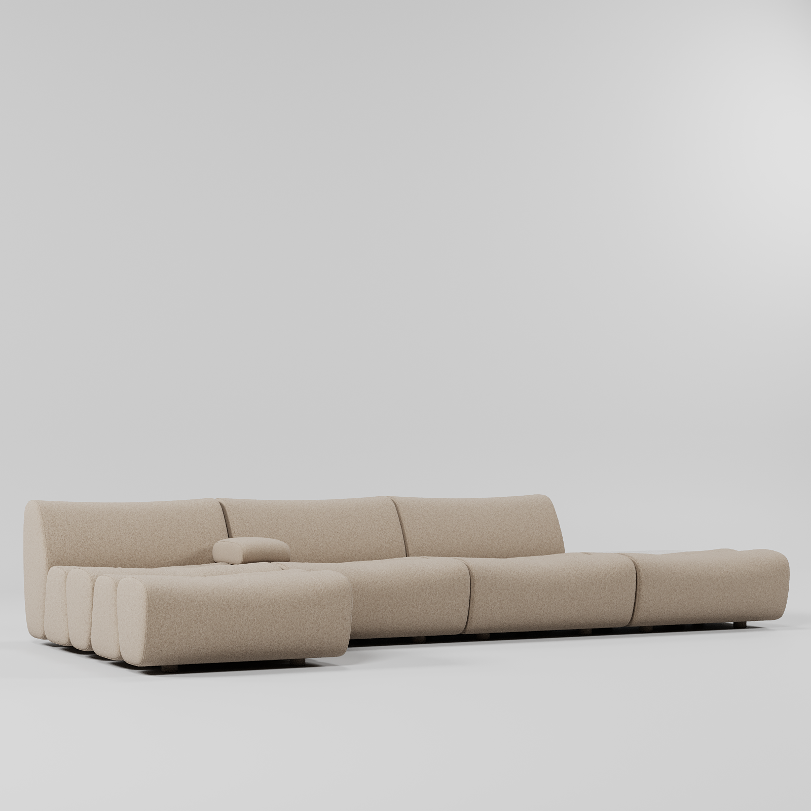 Nero L Shape Sofa Beige By Gusto