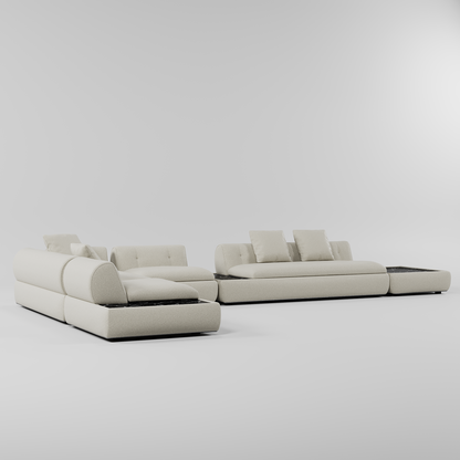 Vero L Shape Sofa White By Gusto
