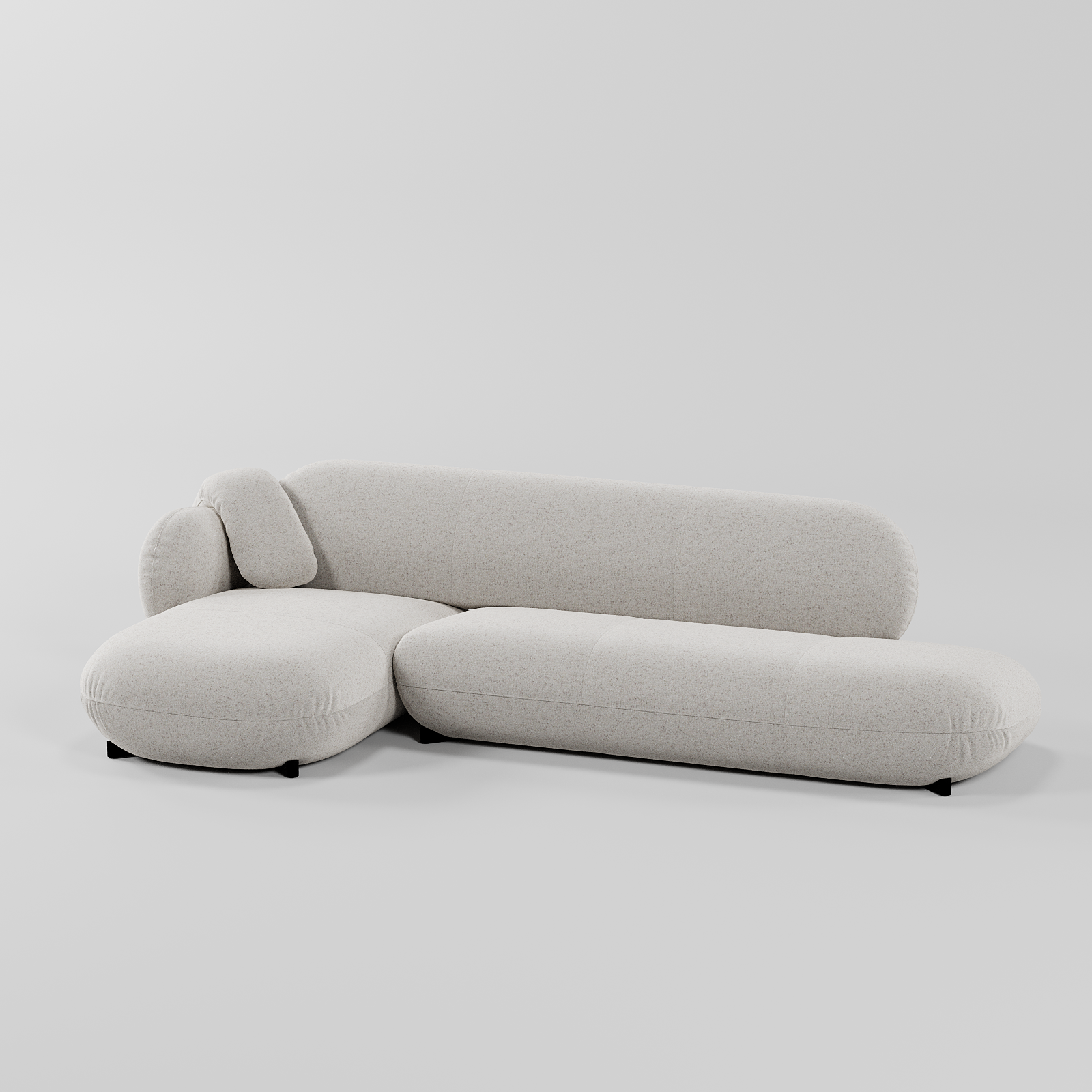 Sera L Shape Sofa White By Gusto