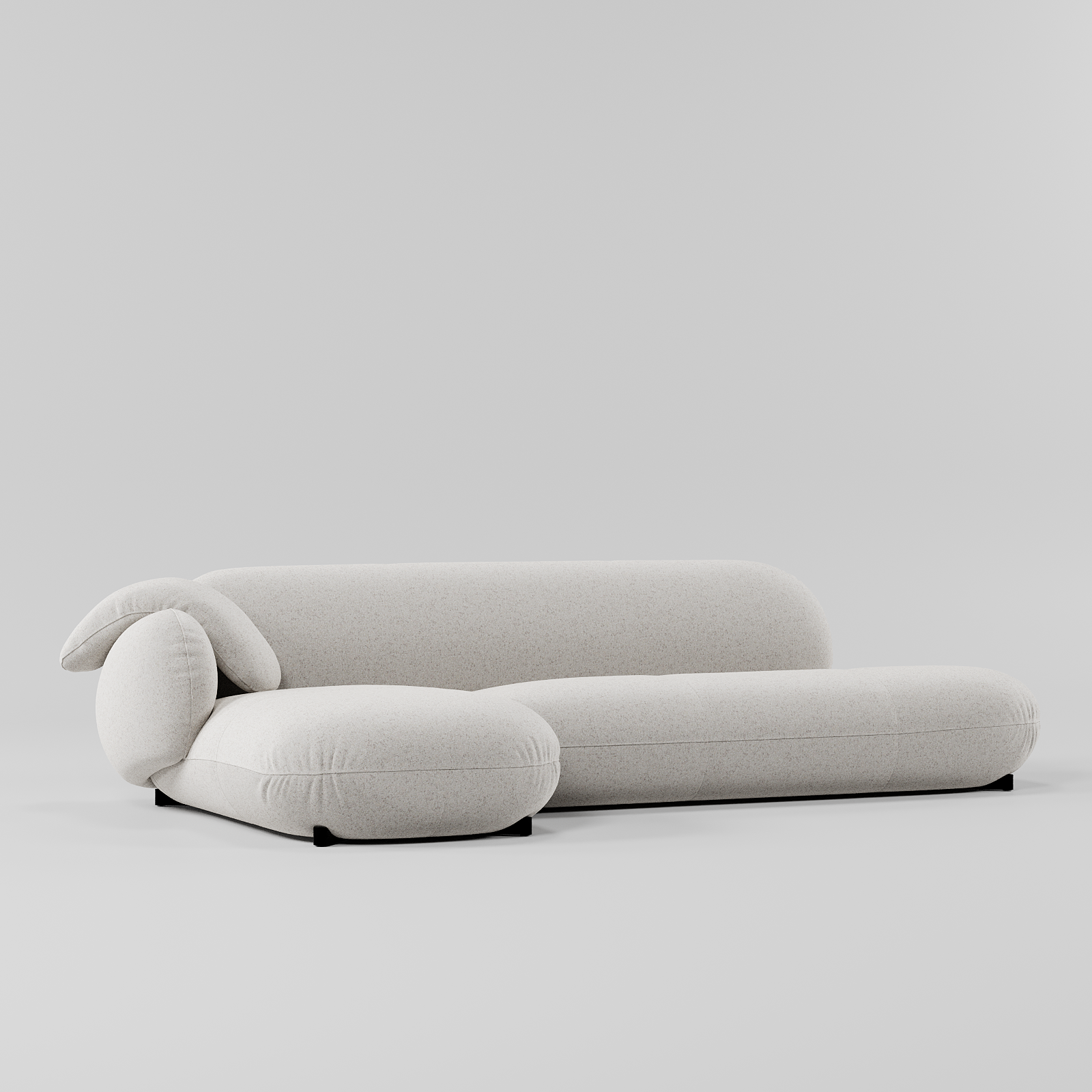 Sera L Shape Sofa White By Gusto