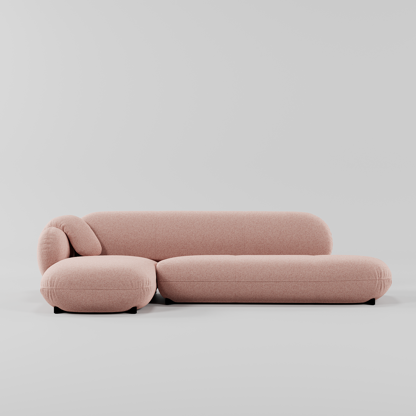 Sera L Shape Sofa Pink By Gusto