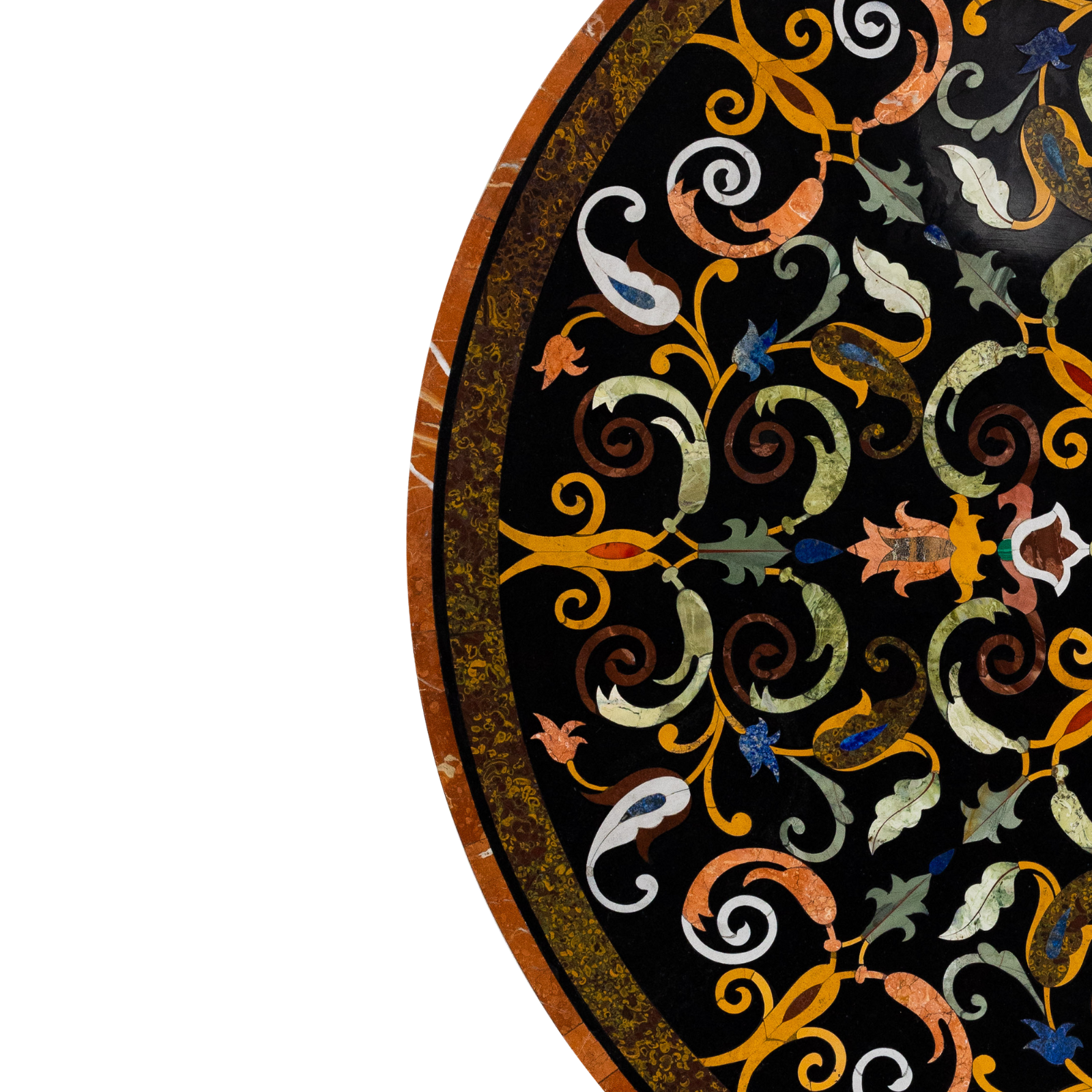 Pietra Dura Round – Nero Imperiale