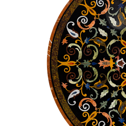Pietra Dura Round – Nero Imperiale