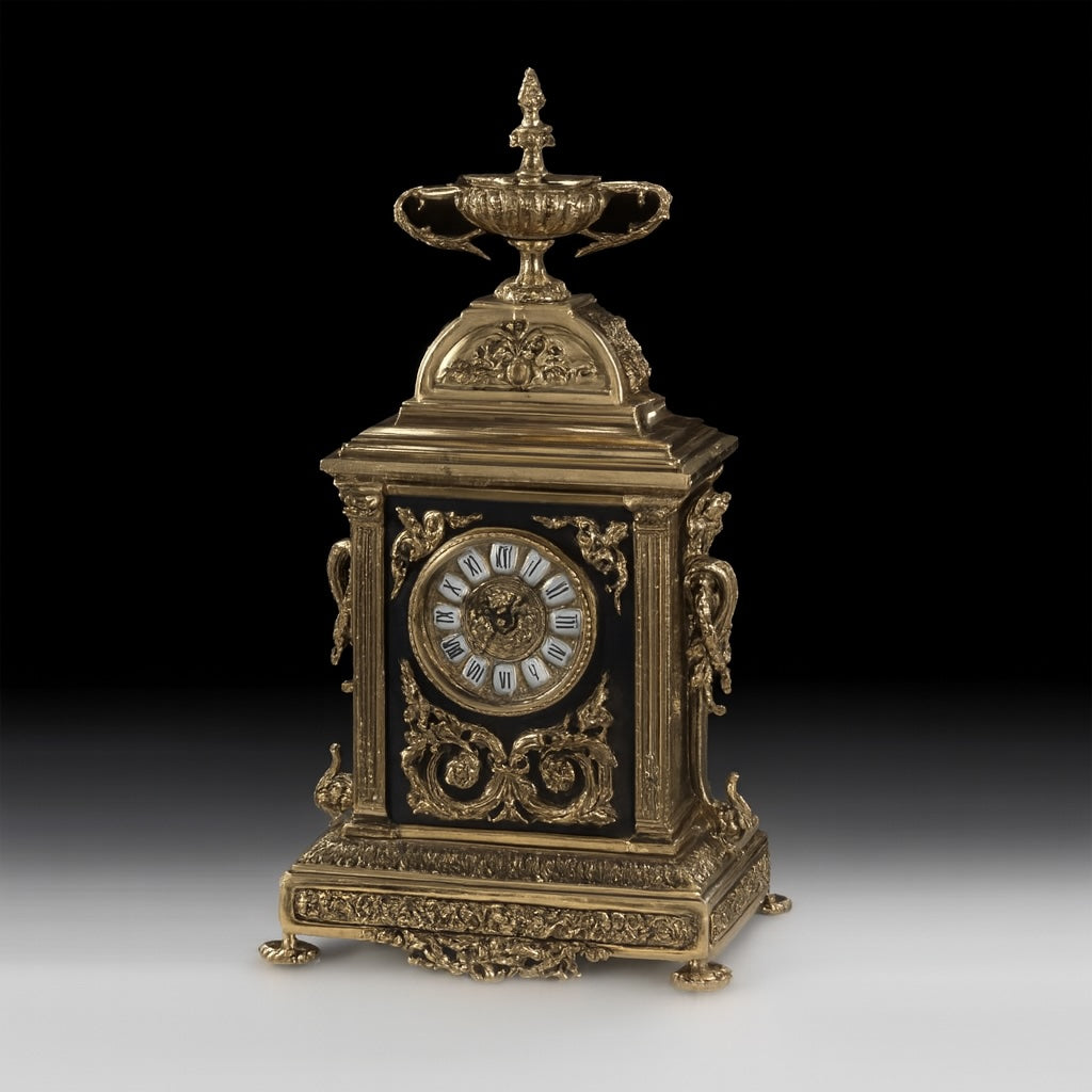 Virtus Bronze Table Clock – Copa Antique